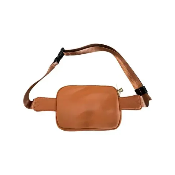 LOFEN Tan Gold Belt Bag • Adjustable Strap • Everyday Crossbody Fanny Pack - Picture 9 of 9